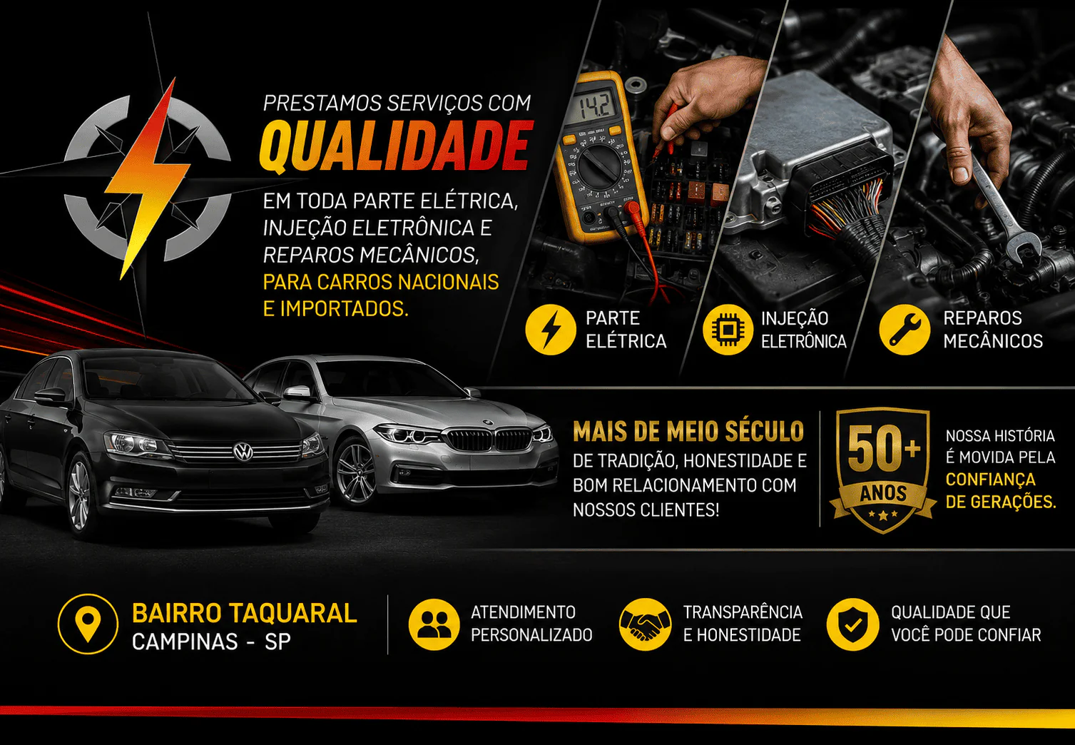 Norte Sul — serviços de auto elétrica, injeção eletrônica e reparos mecânicos para carros nacionais e importados